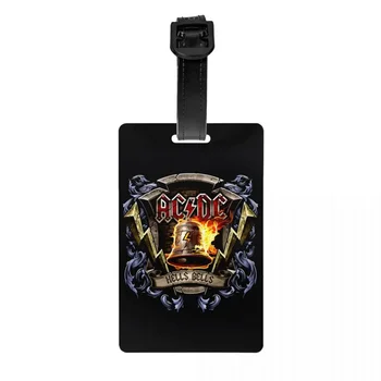 Bavullar için Retro Rock Bells AC DC Bagaj Etiketi Gizlilik Kapağı Kimlik Etiketi