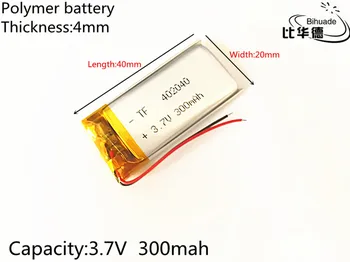 5 adet 3.7 V, 300 mAh, 402040 PLIB polimer lityum iyon / Li-İon pil için GPS, mp3, mp4, mp5, dvd, bluetooth, model oyuncak mobil bluetooth