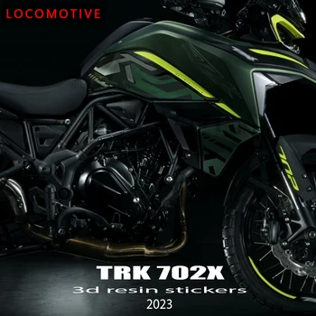 TRK702X 2023 Motosiklet Aksesuarları 3D Jel Epoksi Reçine Etiket Kiti Tankı Ped Koruma Benelli TRK 702X TRK 702 X