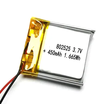 2/5/10/20 Adet 3.7 V 450mAh 802525 Lityum Polimer iyon batarya 2.0 mm JST Konektörü