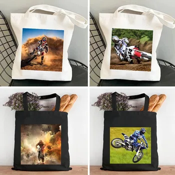Motosiklet Hız Sürüklenme Toz Kask Racer Yarış Spor Motosikletçi kadın Kanvas Omuz Alışveriş Tote Çanta alışveriş el çantaları