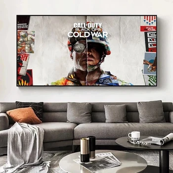 Klasik Popüler Oyun Tuval Boyama Siyah Obs Soğuk Savaş Posterler ve Baskılar Cuadros Duvar Sanatı Resimleri ıçin Oturma Odası Ev Dekor