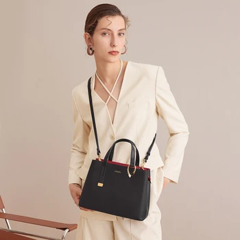 Cnoles Zarif Kadın Çanta Marka Deri Satchel kol çantası Çanta Düz Renk Moda tasarımcı bluzu el Çantaları