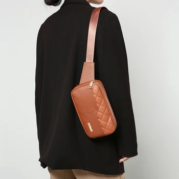 Klasik elmas ızgara küçük kare çanta kadın bel çantası, göğüs çantası, çok fonksiyonlu basit omuz çantası, crossbody çanta