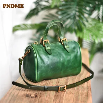 Vintage lüks hakiki deri kadın küçük yeşil çanta açık rahat tasarımcı haftasonu doğal gerçek inek derisi omuzdan askili çanta