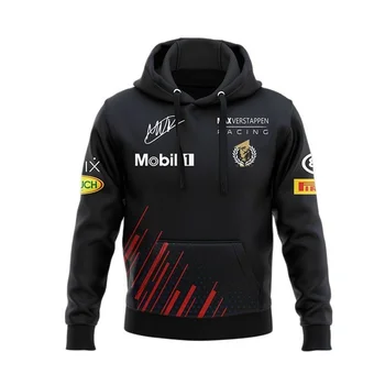 F1 2023 Sürücüler DÜNYA T-Shirt MAX Nefes Fanlar Sonbahar Kış Yeni F1 Polar Yarış Gömlek erkek Rahat Hoodie
