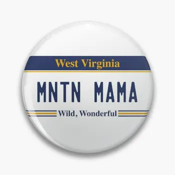 Batı Virginia Plaka Dağ M Yumuşak Düğme Pin Yaka Pin Kadınlar Sevimli Karikatür Dekor Moda Sevgilisi Şapka Komik Rozeti Broş
