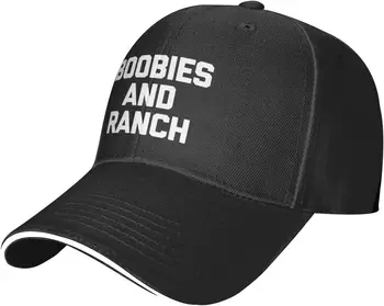 Boobies ve çiftlik şapkası Siyah kamyon şoförü şapkaları Erkekler Kadınlar Ayarlanabilir Moda Sandviç beyzbol şapkası