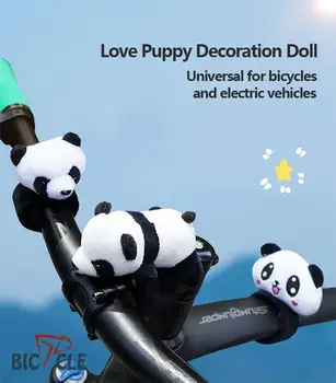 Bisiklet Bebek Dekorasyon Sürme Arkadaşı Dağ Yol Araba Kolu Panda Bebek Köpek Bebek Yaratıcı Küçük Kolye Aksesuarları