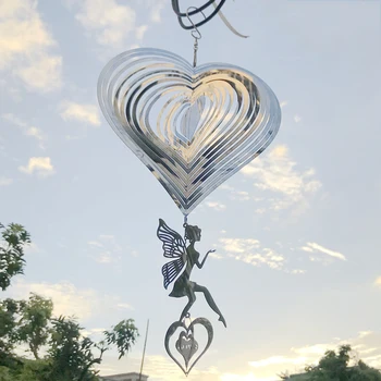 Peri Rüzgar Spinner Bahçe Rüzgar Çanları Asılı Süslemeleri Açık Düğün Kawaii Ev Ev Odası Dekor Çan sevgililer Günü Hediyesi