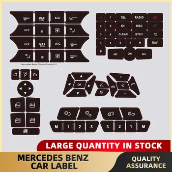 Araba İç Düğme Onarım Sticker Mercedes Benz 2007-2014 AC Merkezi Kontrol Düğmesi Onarım Sticker
