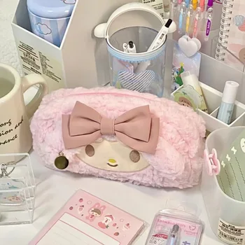 Sanrio Kuromi Benim Melody Cinnamoroll Hello Kitty Kuzu Kalem Kutusu Japon Sevimli Öğrenci Büyük Kapasiteli Kozmetik Çantası kalem çantası