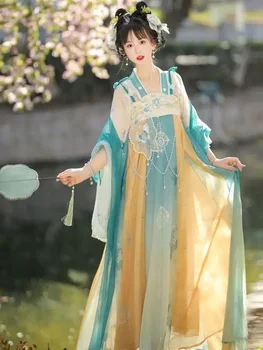 Hanfu Kostüm Chang'e Peri Kadın Elbise Tang Hanedanı Giyim Çin Tarzı Rol Oynamak Kostüm Cadılar Bayramı Karnaval Kostümleri