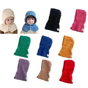 Yeni el yapımı tığ işi bebek bere şapka kış sıcak kap kazak şal şapka çocuk şapkalar