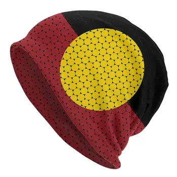 Vintage Kaput Homme Moda Ince Skullies Beanies Avustralya Aborijin Sanat Kapaklar Erkekler Kadınlar Için Yenilik Şapkalar