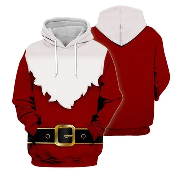 Yeni Kış 3D Merry Christmas Cosplay Baskı Hoodies Forn Erkek Çocuk Moda Komik Streetwear Kapşonlu Hoody Harajuku Hoodie Tops