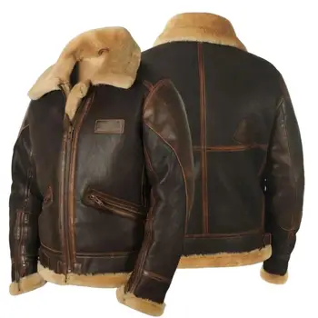 Erkek Ceket Peluş Astar Kürk Yaka erkek deri ceketler Kalınlaşmış Rüzgar Geçirmez Peluş Sıcak Kış Ceket PU Ceket Biker Deri Ceket