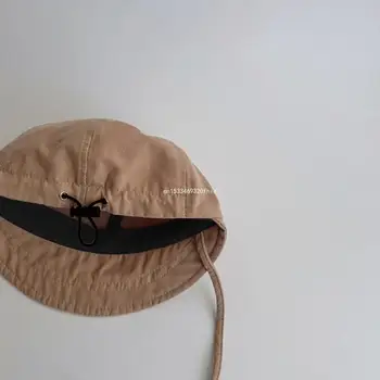 Yürümeye başlayan beyzbol şapkası çene kayışı Unisex Çocuk Şapka Ayarlanabilir Bebek Erkek güneşlikli kep Kızlar beyzbol şapkası Hafif Kap