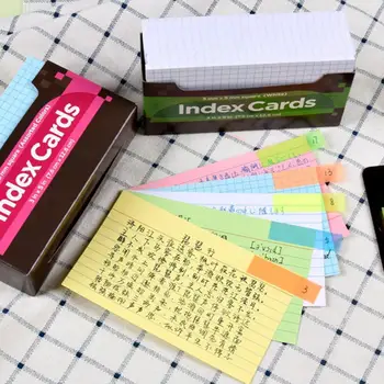 Çok fonksiyonlu Not Kartları Canlı Renk Çalışma Dizin Kartları Kalın Kağıt Neon Dizin Yazma Kartları Okul Ofis Malzemeleri için