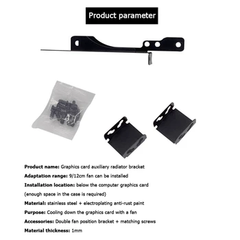 F3KE 1 Takım Çift Fan Montaj Raf PCI Braketi Ekran Kartı için DIY 8/9/12cm PC Radyatör
