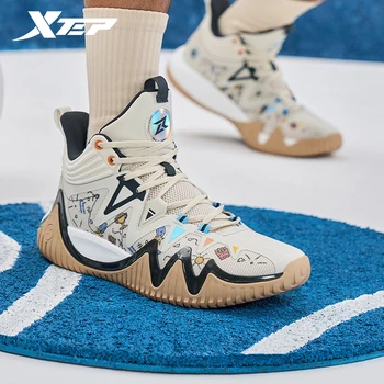 Xtep Lıngren 1.0 basketbol ayakkabıları Erkekler İçin 2024 Bahar Yastık Ribaund spor ayakkabı Yüksek Top Stabilite Sneakers 976119120020