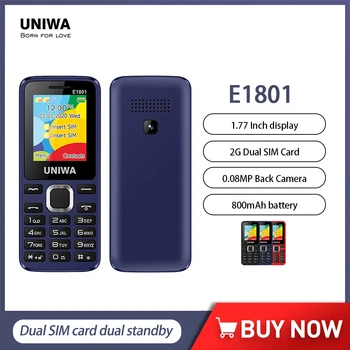 1/3/5 ADET UNIWA E1801 2G Özellikli Telefon 1.77 