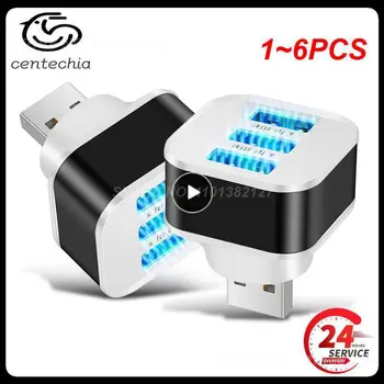 1 ~ 6 ADET Port USB Yuvaları Hub Adaptörü USB 3in1 2.0 Çoklu USB Arayüzü Girişi Araba USB Genişletici Oto Elektronik Aksesuarları