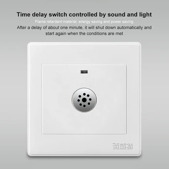 Akıllı anahtar Beyaz Ses Sensörü İstikrarlı İnce İşçilik Dedektörü Ses Aksesuarları Ev akıllı anahtar s 10a Akıllı Ev 220v