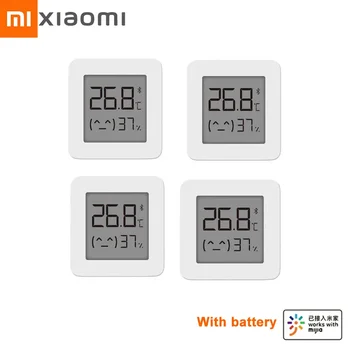 Xiaomi Akıllı LCD Ekran Dijital Termometre 2 Mijia Bluetooth Sıcaklık Nem Sensörü Nem Ölçer Bağlanabilir Mijia App