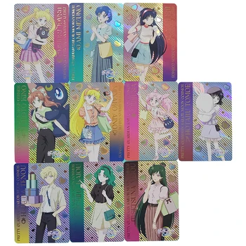 Dıy Self Made 10 adet/takım Tanrıça Hikayesi Tsukino Usagi Kawaii Toplama Kartı Renkli Flaş Zanaat Oyunu Anime Kartları Hediye Oyuncak