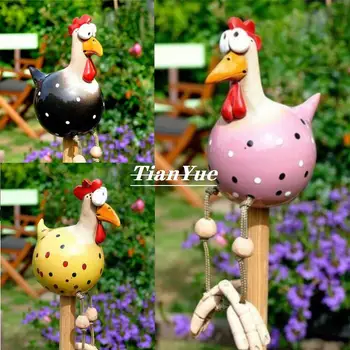 Anime Peri Heykeli Reçine el sanatları büyük göz tavuk asılı tavuk uzun ayak kolye süs bahçe Vinil Modeli Şekil 28cm