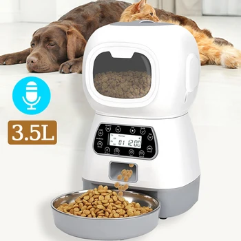 3.5 L otomatik evcil hayvan besleyici Akıllı Gıda Dağıtıcı Köpek Kedi Kase Zamanlayıcı Robot Evcil Hayvan Besleme su sebili Otomatik Sensör Kedi Çeşme