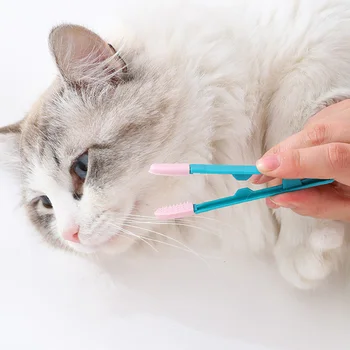 Pet Kedi Göz Fırçası El Kedi Göz Silin Ovmak Gözler Kaka Fırça Temizleme Kullanımlık Toka Pet Tarak Gözyaşı Leke Fırça Kediler Malzemeleri