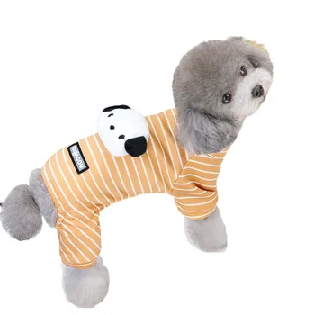 Karikatür Köpek Pijama Tulum Kış Evcil Hayvan Giysileri Tulum Köpek Yorkie Pomeranian Kaniş Bichon Schnauzer Köpek Giyim Kostümleri