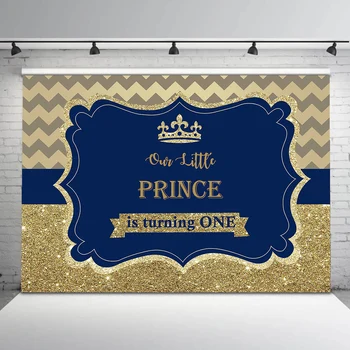Kraliyet taç prens yenidoğan bebek duş zemin fotoğrafçılık için altın glitter arka plan fotoğraf stüdyosu malzemeleri parti decorati