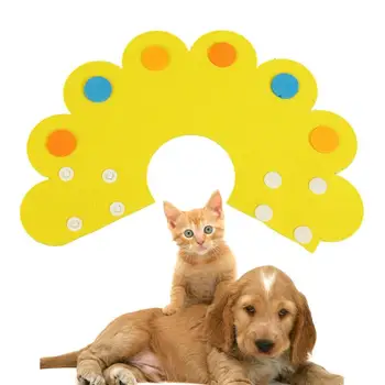 Elizabethan Yaka Kediler İçin Ayarlanabilir Anti-Bite Güneş Çiçek boyunluk Pet Sağlık Malzemeleri Kedi Yavru Köpek Ve Köpek