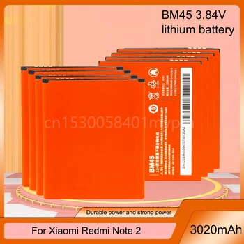 3020mAh BM45 Yedek Cep Telefonu Pil Şarj Edilebilir Li-İon Piller Xiaomi Redmi için Not 2 Hongmi Note2
