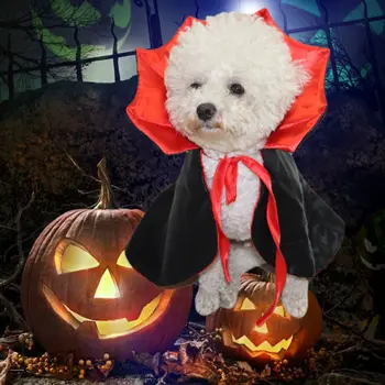 Sevimli Cadılar Bayramı Pet Kostümleri Cosplay Vampir Pelerin Küçük Köpek Kedi Yavru Köpek Elbise Kawaii Parti Pet Kedi Kostümleri Malzemeleri