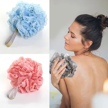 Sevimli Dantel Yumuşak Sünger Banyo Topu Duş Ovmak Banyo Duş Yıkama Vücut Pot sünger temizleyici Renk Dayanıklı Sağlıklı Masaj Fırçası