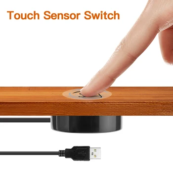 Geçirgen Ahşap dokunmatik sensör Anahtarı Kısılabilir USB 5V LED Dimmer Kablosuz Kontrol Anahtarı Akıllı Ev İçin LED ışık şeridi