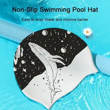 Silikon Silikon Yüzme Şapka kulak koruyucu Yüzme Rahat Kıvırcık Kısa Orta Uzun Kalın Kıllar Banyo Şapka