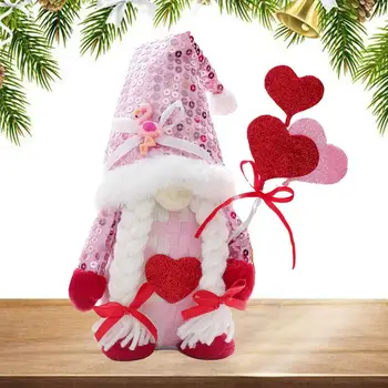 Sevgililer Günü Gnome Elf Cüceler Peluş Çiftlik Evi Masa Süsleri Mr Ve Mrs Cüceler İsveç İskandinav Tomte Bebek sevgililer Da