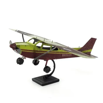Renk 3D Metal Montaj Bulmaca Fighter Serisi Cessna-172 Uçak Modeli Bulmacalar Yetişkinler için çocuk oyuncakları DIY Yapboz Oyuncaklar