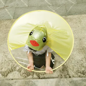 UFO Öğrenci Şemsiye Şeffaf çocuk Yağmurluk Kemiksiz Ve Kolu Katlanır Yaratıcı Katlanabilir Şapka
