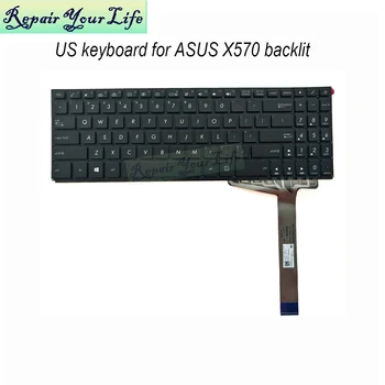 ABD İngilizce Arkadan Aydınlatmalı Klavye için Asus X570 K570 FX570 X570UD X570DD X570ZD K570UD YX570ZD FX570UD PC arkadan aydınlatmalı klavye 5602US00