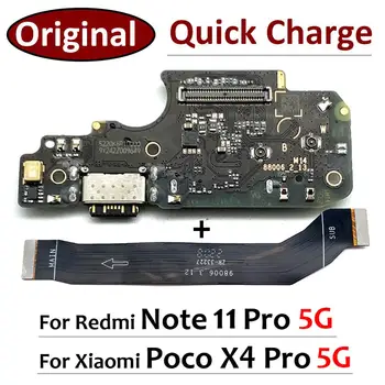 100 % Orijinal Xiaomi Poco X4 Pro 5G / Redmi Not 11 Pro 5G USB Şarj Dock Bağlantı Şarj Portu Mikrofon Flex Kablo