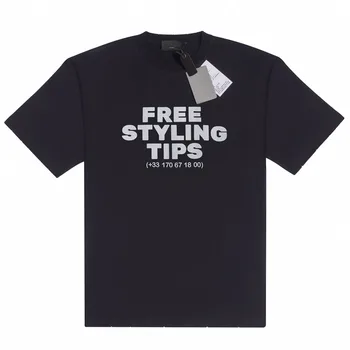 2023 Yeni Lüks Ücretsiz Stil Baskı Kadın Erkek T-shirt HipHop Streetwear Kısa Kollu pamuklu T shirt