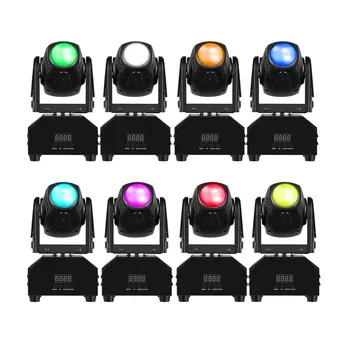 8 adet 10W ışın hareketli kafa ışık RGBW parti disko DMX512 sahne etkisi LED Spot aydınlatma Proffectional olay ses modu müzik