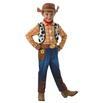 Çocuk Erkek Kovboy Woody Batı Şerif Çocuklar süslü elbise Cadılar Bayramı Karnaval Parti Cosplay Kostüm Anaokulu Performans