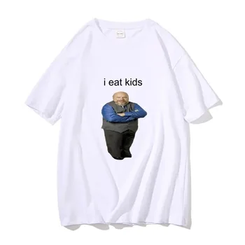 Bertram Yiyor Çocuklar Komik Marka Erkek Kadın T-shirt Ben Yemek Çocuklar Tees Adam Saf pamuklu üst giyim Kısa Kollu Yeni Siyah Rahat Gevşek Tshirt